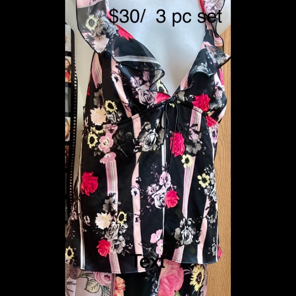 vs sleepwear 3pc set